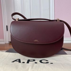 APC Geneve burgundy crossbody shoulder bag